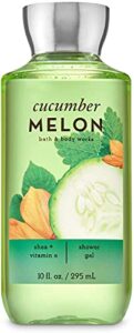 bath & body works cucumber melon shower gel, 10 ounce, blue
