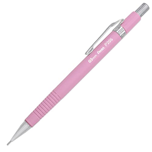 Pentel P205-97P Mechanical Automatic Pencil - Pastel Floral Range - Magnolia (Pastel Pink) - Single + 12 HB 0.5mm Refill Leads