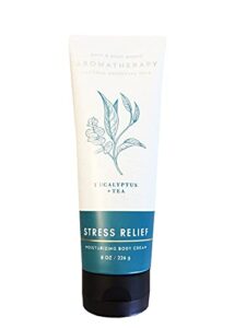 bath and body works aromatherapy stress relief – eucalyptus + tea body cream 8 ounce (2019 edition)