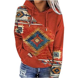 womens pullover loose tops sweaters blouse sweatshirt sweatshirts t-shirt casual shirts tees western aztec geometric hoodies ethnic graphic pullover sweater shirts prited hoodie long sleeve generic