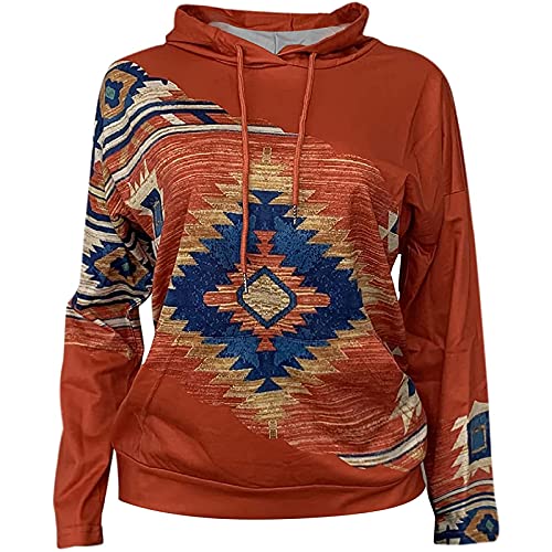 Womens Pullover Loose Tops Sweaters Blouse Sweatshirt Sweatshirts T-Shirt Casual Shirts Tees Western Aztec Geometric Hoodies Ethnic Graphic Pullover Sweater Shirts Prited Hoodie Long Sleeve Generic