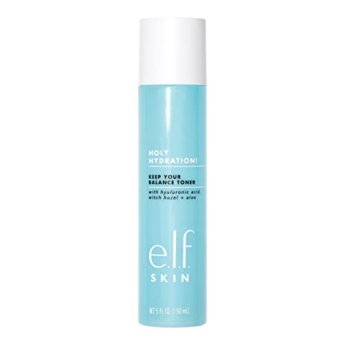 e.l.f, Keep Your Balance Toner, Gentle, Refreshing, Anti-Inflammatory, Removes Makeup & Impurities, Hydrates, Cleanses, Soothes, Infused with Hyaluronic Acid, Witch Hazel and Aloe, 5.07 Fl Oz