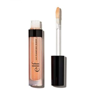 e.l.f., lip plumping gloss, hydrating, nourishing, invigorating, high-shine, plumps, volumizes, cools, soothes, champagne glam, shimmer, 0.09 oz