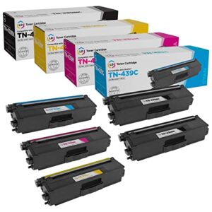 ld products compatible toner cartridge replacement for brother tn439 ultra high yield (2 black, 1 cyan, 1 magenta, 1 yellow, 5-pack)