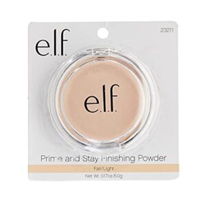 e.l.f. Prime & Stay Finishing Powder, Sets Makeup, Controls Shine & Smooths Complexion, Sheer, 0.18 Oz (5g)