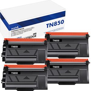 tn850 high yield toner cartridge: 4-pack black compatible replacement for brother tn 850 tn-850 tn820 tn-820 hl-l6200dw hl-l5200dw mfc-l5900dw hl-l6200dwt mfc-l5700dw mfc-l5850dw mfc-l5800dw printer
