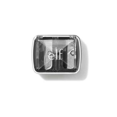 e.l.f. Dual-Pencil Sharpener, Convenient, Essential Tool, Sharpens, Easy To Clean, Travel-Friendly, Compact, Vegan & Cruelty-Free, 1 Count (Pack of 1)