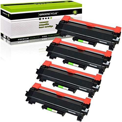 greencycle Compatible Toner Cartridge Replacement for Brother TN760 TN-760 TN730 to Use with HL-L2350DW HL-L2395DW HL-L2390DW HL-L2370DW MFC-L2750DW MFC-L2710DW (Black, 4-Pack)