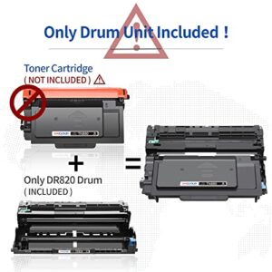 INKCLOUD Drum Unit Replacement for Brother DR 820 DR820 DR-820 Compatible with Brother MFC-L5900DW HL-L6200DW HL-L5100DN MFC-L5800DW MFC-L5700DW HL-L5200DWT MFC-L6700DW HL-L5200DW Printer Black,1Drum