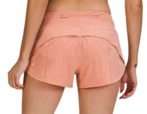 lululemon speed up short low-rise 2.5″ lined (pink savannah, size 4)