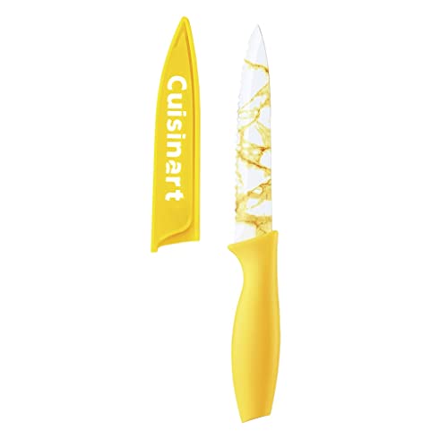 Cuisinart C55CB-11PM Advantage Cutlery 11-Piece Marble Knife Cutting Board and Knive Set, Multi-Color