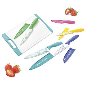 Cuisinart C55CB-11PM Advantage Cutlery 11-Piece Marble Knife Cutting Board and Knive Set, Multi-Color