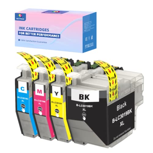 LC3019 3019 3017 Ink Cartridges Replacement for Brother LC3017XL LC3019XL Work for MFC-J5330DW MFC-J6930DW MFC-J6530DW MFC-J5335DW MFC-J6730DW Ink Cartridges (Black, , Cyan, Magenta, Yellow, 4 Pack)