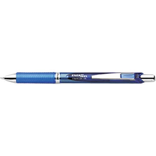 Pentel Gel Pen, Retractable/Refillable, Needle Tip, 0.5mm, Blue (PENBLN75C)