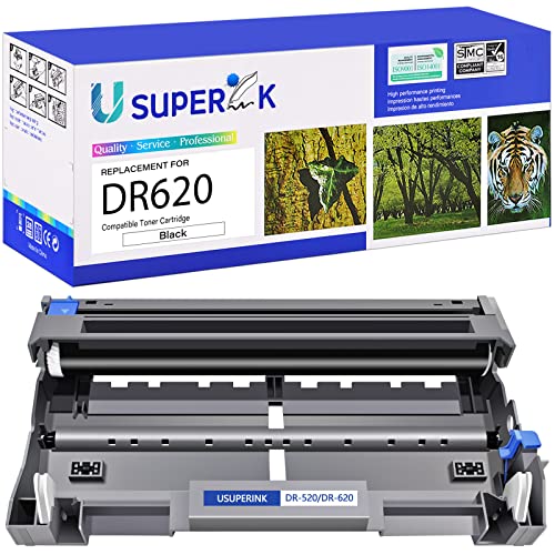 USUPERINK Compatible Drum Unit Replacement for Brother DR620 DR-620 to use with HL-5370DW MFC-8370 DCP-8060 DCP-8080DN DCP-8085DN DCP-8065DN MFC-8480DN HL-5340D DCP-8050DN(Black, 1 Pack)