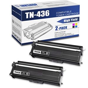 tn436 compatible tn-436 black super high yield toner cartridge replacement for brother tn-436 hl-l8260cdw hl-l8360cdw dcp-l8410cdw mfc-l8610cdw toner.(2 pack)