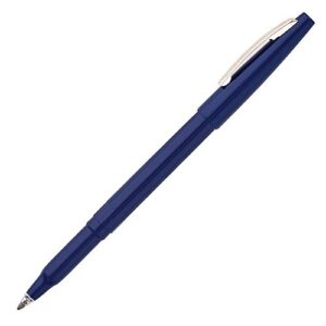 pentel rolling writer pen, 0.8 millimeter cushion ball tip, blue ink, box of 12 (r100-c)