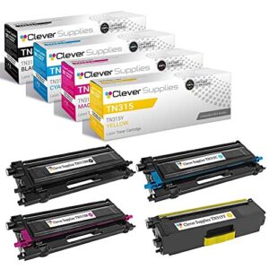 CS Compatible Toner Cartridge Replacement 4 Color Set for Brother TN315 TN315BK TN315C TN315M TN315Y HL-4150CDN 4570CDWT 4140CN 4570CDW MFC-9460CDN 9560CDW 9970CDW DCP-9010CN