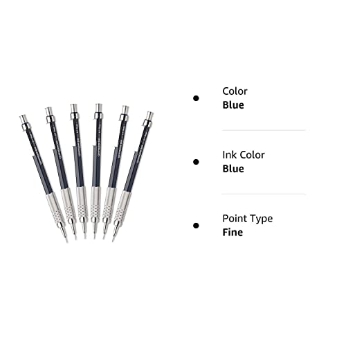 Pentel GraphGear 500 Automatic Drafting Pencil, 0.7mm, Blue, Pack of 6