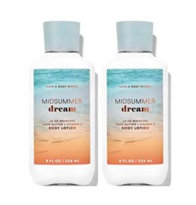 bath and body works midsummer dream 2 pack super smooth body lotion 8 oz (midsummer dream)