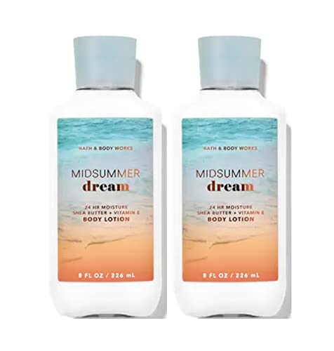 Bath and Body Works Midsummer Dream 2 Pack Super Smooth Body Lotion 8 Oz (Midsummer Dream)