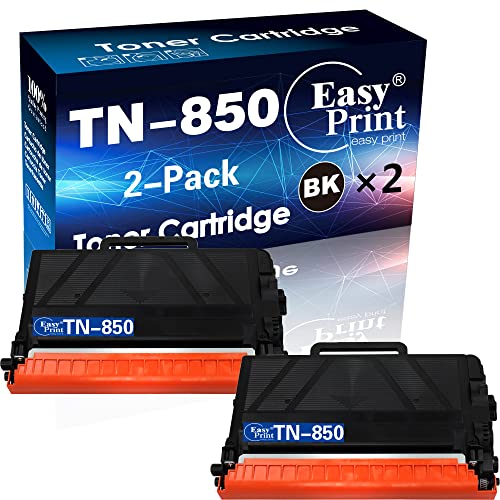 EASYPRINT Compatible TN-850 TN850 Toner Cartridge Work for Brother L5700DW L6200DW L6300DW L6400DW MFC-L5800DW L5850DW L5900DW L6700DW L6750DW L6800DW L6900DW DCP-L5650DN HL-L5000D, (2 Black)