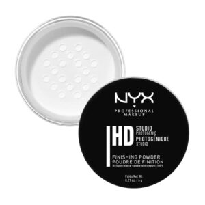 nyx professional makeup hd studio finishing powder, loose setting powder – translucent finish