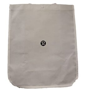 lululemon 20th anniversary small reusable tote carryall gym bag (white/silver)