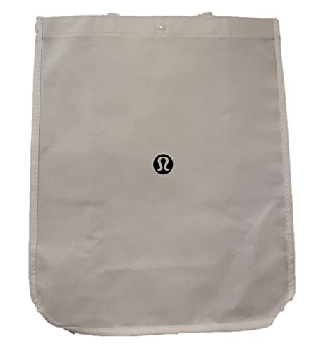 Lululemon 20th Anniversary Small Reusable Tote Carryall Gym Bag (White/Silver)