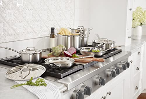 12 Piece Cookware Set by Cuisinart, MultiClad Pro Triple Ply, Silver, MCP-12N