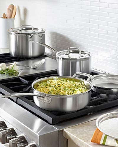 12 Piece Cookware Set by Cuisinart, MultiClad Pro Triple Ply, Silver, MCP-12N