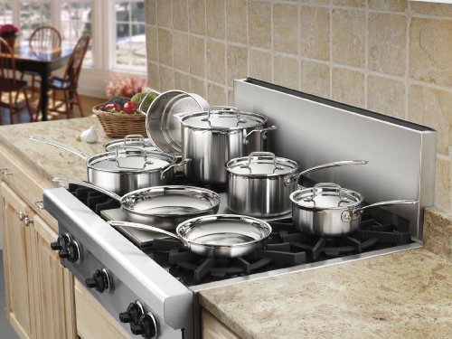 12 Piece Cookware Set by Cuisinart, MultiClad Pro Triple Ply, Silver, MCP-12N