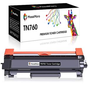 masaimara compatible tn760 toner cartridge replacement for brother tn-760 tn 760 tn730 tn-730 for hl-l2350dw dcp-l2550dw hl-l2395dw hl-l2390dw hl-l2370dw mfc-l2750dw mfc-l2710dw toner (black, 1 pack)
