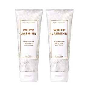 bath and body works white jasmine 2 pack ultra shea body cream 8 oz. (white jasmine)