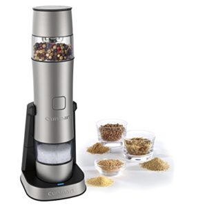 Cuisinart SG-3 Rechargeable Salt, Pepper and Spice Mill Mini Prep Plus Food Processor, Stainless Steel