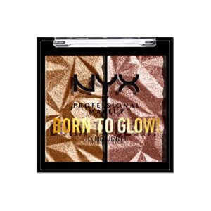 nyx professional makeup born to glow icy highlighter duo – bout the bronze