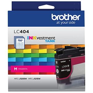 Brother Genuine LC404M Magenta INKvestment Tank Ink Cartridge