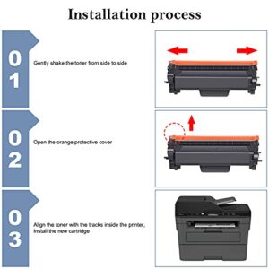 Thy TN730 TN-730 Compatible Toner Cartridge Black Replacement for Brother MFC-L2750DW MFC-L2710DW DCP-L2550DW HL-L2395DW HL-L2390DW MFC-L2750DWXL Printer (1 Pack)