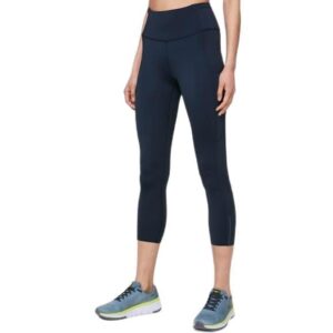 lululemon fast and free high-rise crop 23″ (true navy, 4)