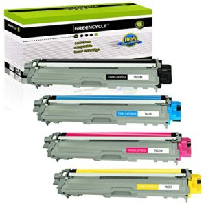greencycle black and color toner cartridges (4 pack) compatible for brother tn221 tn225 work with hl-3140cw hl-3170cdw mfc-9130 mfc-9330 mfc-9340 printers