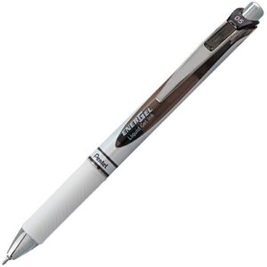 Pentel EnerGel Pearl RTX Gel Pen, (0.5mm), Fine Line, Needle Tip, Black Ink, Box of 12 (BLN75PW-A)