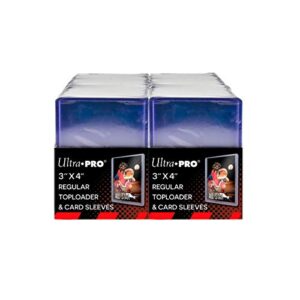 Ultra PRO 3" x 4" Clear Regular Top Loaders for Cards with Card Sleeves Bundle Standard Size 200ct Baseball Card Sleeves Trading Card Sleeve Baseball Card Protectors Toploader Card Protectors