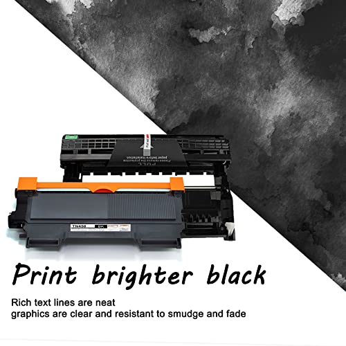 TN-450 High Yield Toner Cartridge & DR420 Drum Unit Compatible TN450 DR420 Replacement for Brother DR420 TN-450 for Brother DCP-7065D MFC-7360N MFC-7460DN Printer Toner.(1 Toner, 1 Drum 2 Pack)