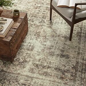 Magnolia Home by Joanna Gaines x Loloi Sinclair Collection SIN-01 Machine Washable Pebble / Taupe 8'-6" x 11'-6" Area Rug