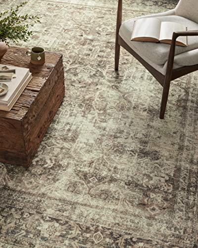 Magnolia Home by Joanna Gaines x Loloi Sinclair Collection SIN-01 Machine Washable Pebble / Taupe 8'-6" x 11'-6" Area Rug