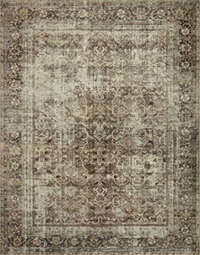 Magnolia Home by Joanna Gaines x Loloi Sinclair Collection SIN-01 Machine Washable Pebble / Taupe 8'-6" x 11'-6" Area Rug