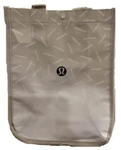 lululemon small reusable tote bag (silver/white)