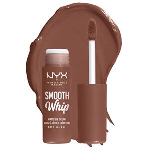 NYX PROFESSIONAL MAKEUP Smooth Whip Matte Lip Cream, Long Lasting, Moisturizing, Vegan Liquid Lipstick - Memory Foam (Cool Caramel)