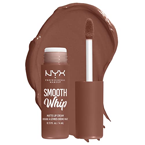 NYX PROFESSIONAL MAKEUP Smooth Whip Matte Lip Cream, Long Lasting, Moisturizing, Vegan Liquid Lipstick - Memory Foam (Cool Caramel)