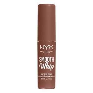 NYX PROFESSIONAL MAKEUP Smooth Whip Matte Lip Cream, Long Lasting, Moisturizing, Vegan Liquid Lipstick - Memory Foam (Cool Caramel)